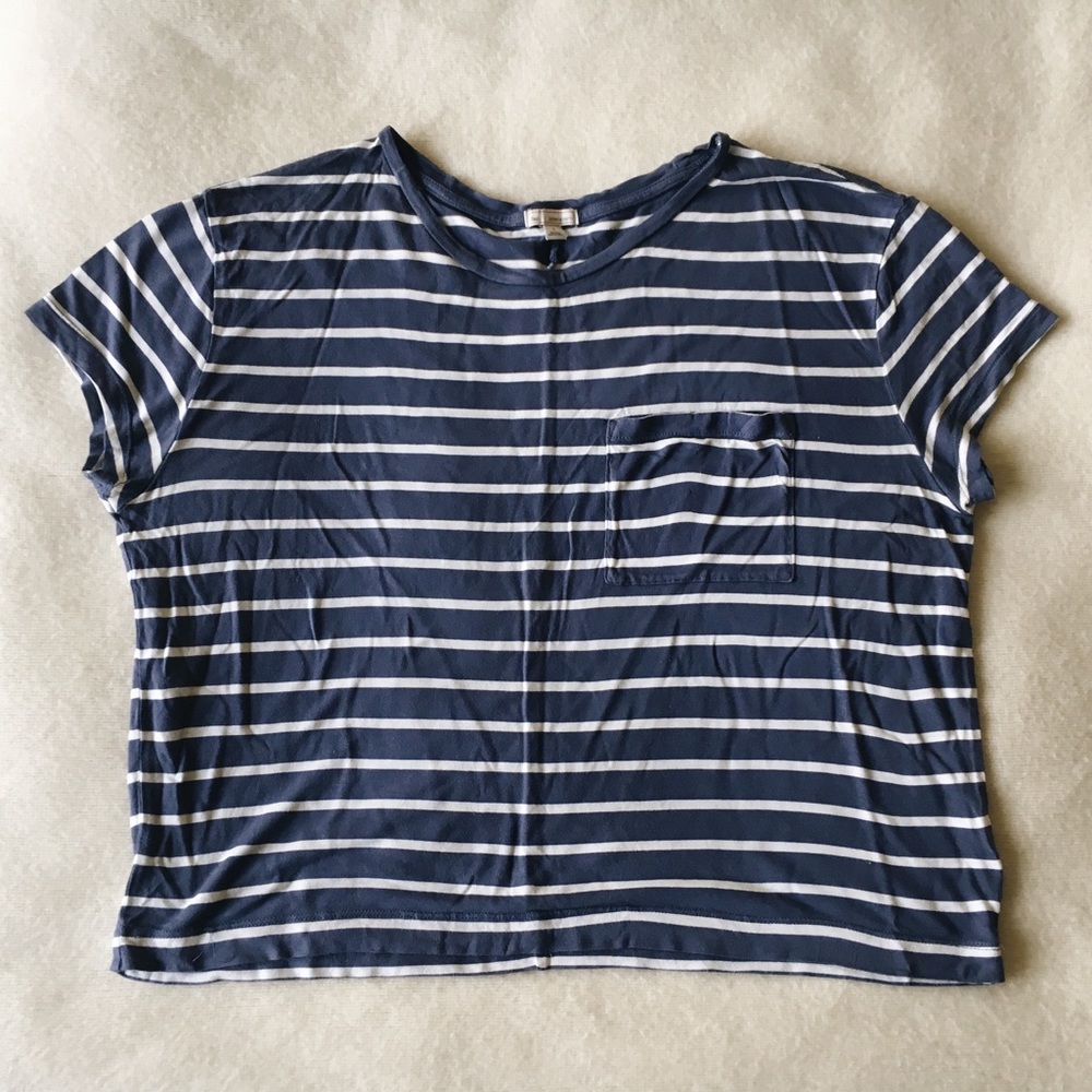 Soft Striped Crop Top